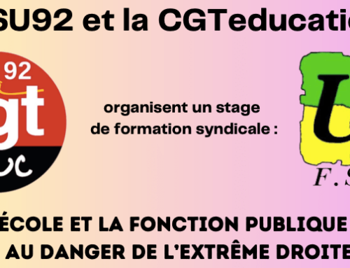 Stage 92 : « L’école et la fonction publique face au danger de l’extrême droite » le 6 mars 2025