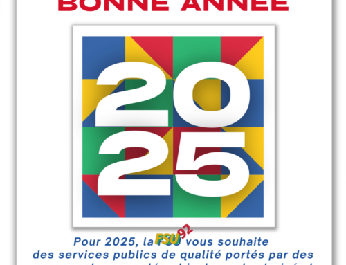 La FSU 92 vous présente ses meilleurs voeux pour 2025