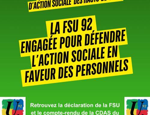 CDAS 92 du 19 mai 2026 : Compte-rendu et action de la FSU 92 pour l&rsquo;action sociale en faveur des personnels