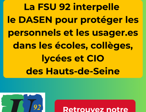Episode caniculaire : la FSU 92 interpelle le DASEN sur la situation des écoles et établissements scolaires du département