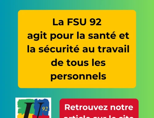 F3SCT du 18 juin : la FSU 92 mobilisée pour la santé et la sécurité au travail